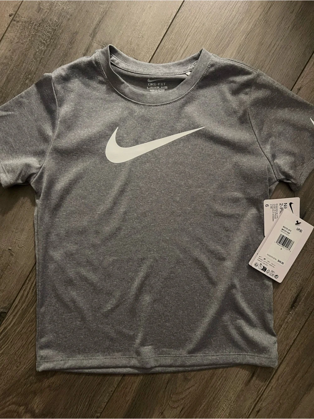 Nike Gray Tee and Olive Green Athletic Shorts Set